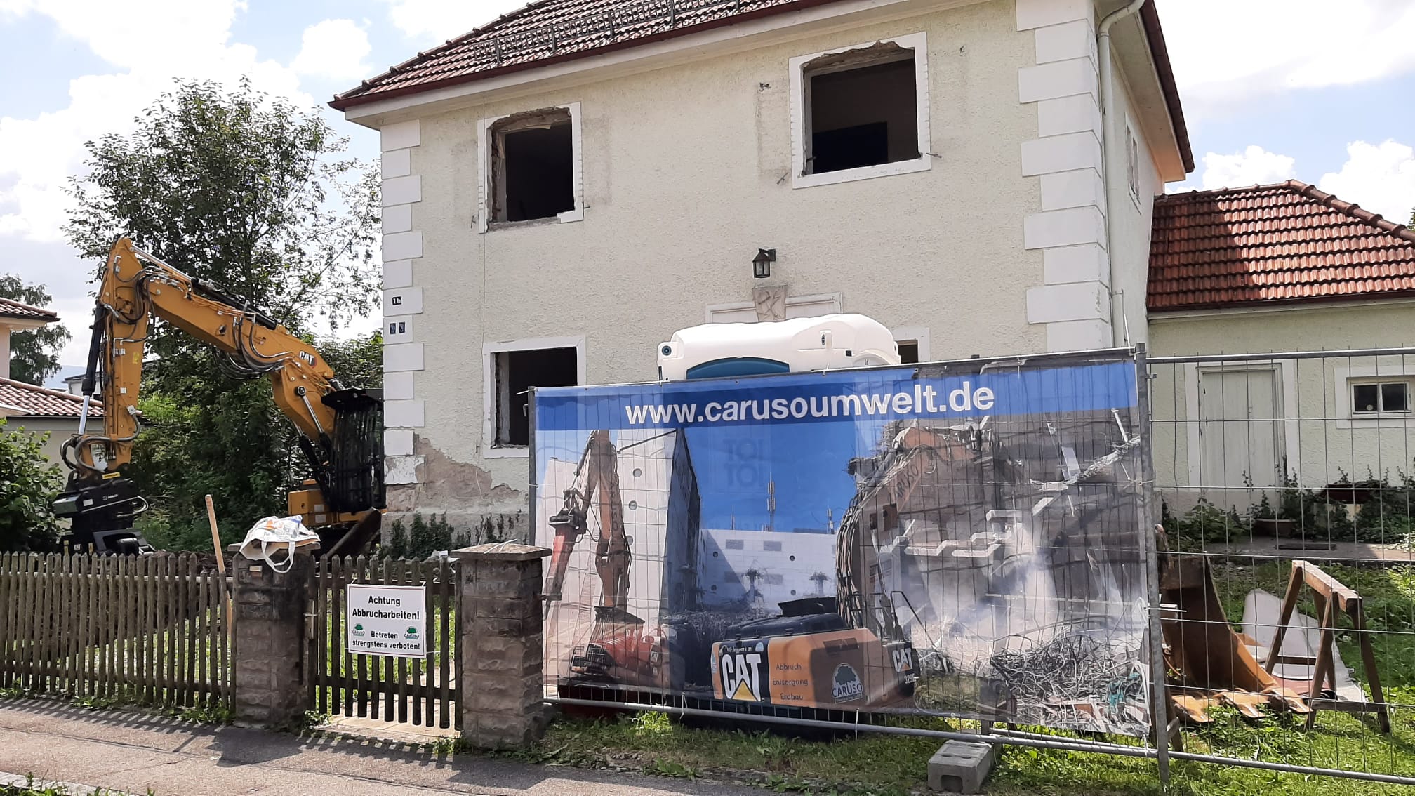 Abbruch eines Wohngebäudes in Penzberg